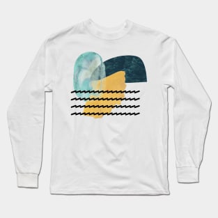 Geometric Graphic Composition Long Sleeve T-Shirt